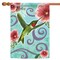 Toland Home Garden Blue and Green Ruby Throated Hummingbird Outdoor House Flag 28" x 40"